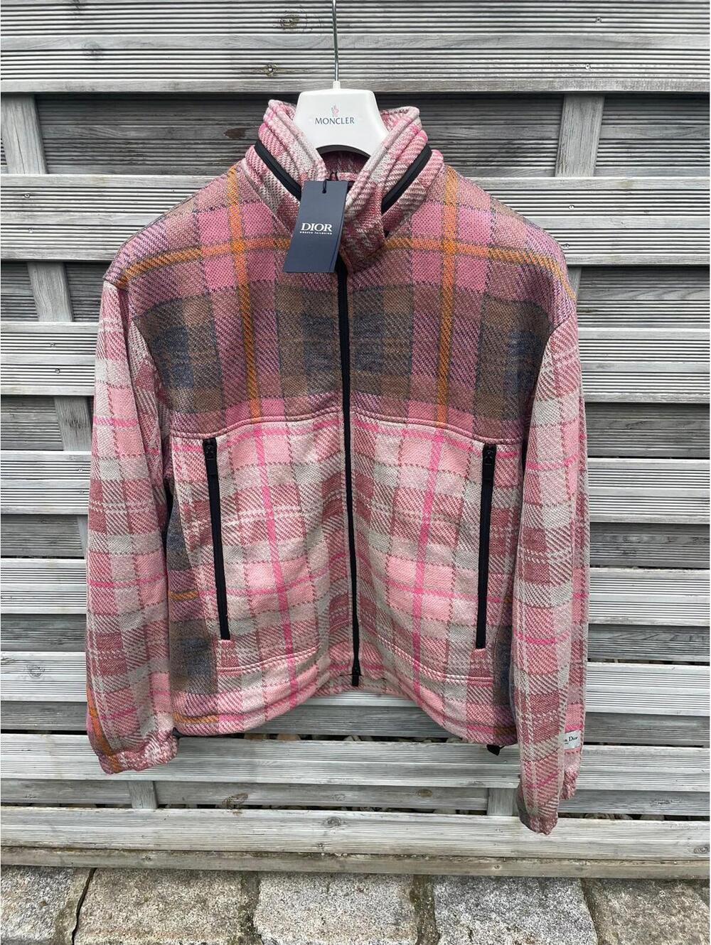 DIOR HOMME Pink Checked Jacket LARGE
